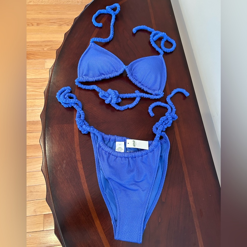 NWT Aerie Vibrant Blue Bikini Top and Bottom